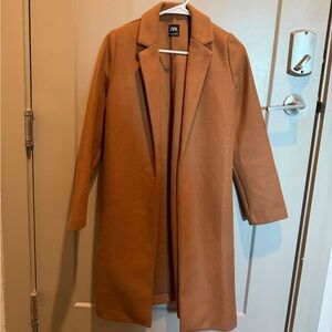Zara Women's Brown Long Winter Coat